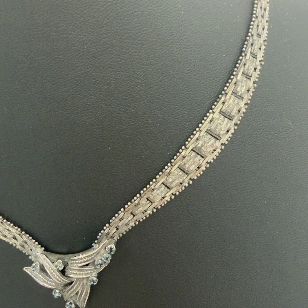 Vintage Sterling Silver 925 Italian Riccio Link Chunky Choker Necklace 16